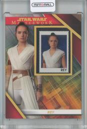 2022 Topps Star Wars Masterwork  Daisy Ridley as Rey Commemorative Stamp Relics/Red 8/25