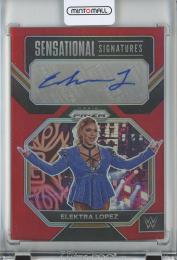 2023 Panini Prizm WWE  Elektra Lopez Sensational Signatures Red Prizm 32/99