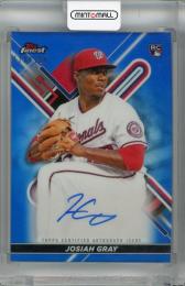 2022 Topps Finest Washington Nationals Josiah Gray Autographs Blue #FA-JG (パラレル版) RC(ROOKIE YEAR!) 128/150