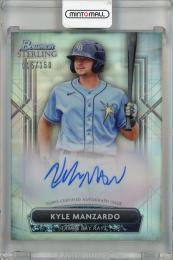 2022 Bowman Sterling Tampa Bay Rays Kyle Manzardo Prospect Autographs Refractor #PA-KMA(パラレル版) 015/150