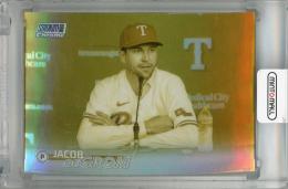 2023 Topps Stadium Club Texas Rangers Jacob deGrom Base Chrome Gold Minted #297(パラレル版)