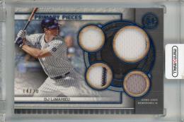 2023 Topps Museum Collection New York Yankees DJ LeMahieu Single-Player Primary Pieces Quad Relics Sapphire #SPPPQR-DL(パラレル版) 14/20