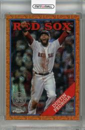 2023 Topps Update Boston Red Sox Dustin Pedroia 1988 Topps Chrome Silver Pack Mojo Orange Refractor #T88CU-56(パラレル版) 24/25