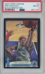 2003-04 Topps Chrome Basketball  Dirk Nowitzki Base/Veterans/Black Refractor/#41 19/500