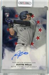 2024 Topps Series One New York Yankees Austin Wells Autographs,Red(1stナンバー!) 01/25