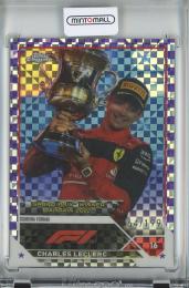 2023 Topps Chrome Formula 1 Racing  Charles Leclerc Base/GRAND PRIX WINNERS/Purple Checker Flag/#144 64/199