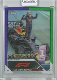 2023 Topps Chrome Formula 1 Racing  Max Verstappen Base/GRAND PRIX WINNERS/Purple&Green/#161