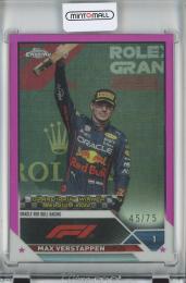 2023 Topps Chrome Formula 1 Racing  Max Verstappen Base/GRAND PRIX WINNERS/Pink/#157 45/75