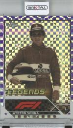 2023 Topps Chrome Formula 1 Racing  Ayrton Senna Base/F1 LEGENDS/Purple Checker Lag/#198 168/199
