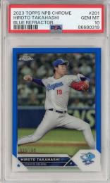 2023 TOPPS NPB CHROME 中日 高橋宏斗 Blue Refractor PSA 10 035/150