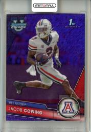 2023 Topps Bowman University Chrome Football  Jacob Cowing #46 Purple Shimmer Refractor