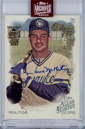 2022 Topps Archives Signature Series Retired Player Edition  Paul Molitor Autographs #51 01/15