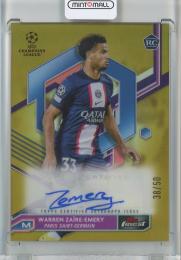 2022-23 Topps Finest UEFA Club Competitions Soccer  Warren Zaire-Emery Base Autographs/Gold/RC 38/50