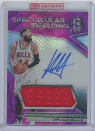 2016-17 PANINI Spectra Spectacular Swatch Autographs Pink / NIKOLA MIROTIC(Chicago Bulls) 【36/49】