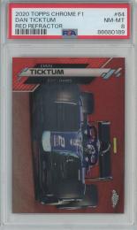 2020 Topps Chrome Formula 1 Racing  Dan Ticktum Base/F2 Cars/Red refractor 3/5 【PSA8】