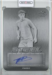 2022 Leaf Trinity Soccer  Pedri Steel Autographs /Black Plate(1of1) 1/1