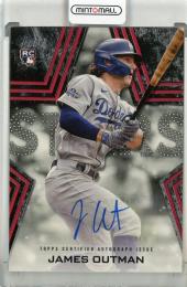 2023 Topps Update Series Los Angeles Dodgers James Outman Baseball Stars Autographs Black 014/199