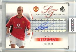 2004 Upper Deck SP Authentic Manchester United  Paul Tierney A-PT Sign Of The Times Autograph 138/578