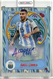 2023 Topps Team Set Argentina Fileteado Premium  Ancel Correa #21 Autograph Sky Blue & White Tango Parallel 68/99