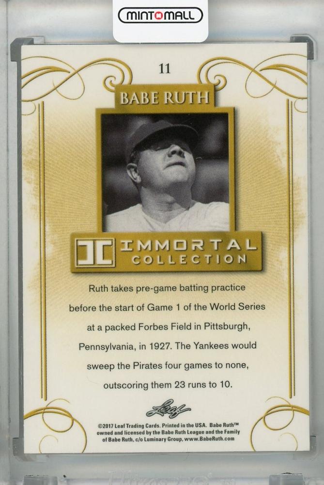 ミントモール MINT 浦和店 2017 Leaf Babe Ruth Immortal Collection Babe Ruth