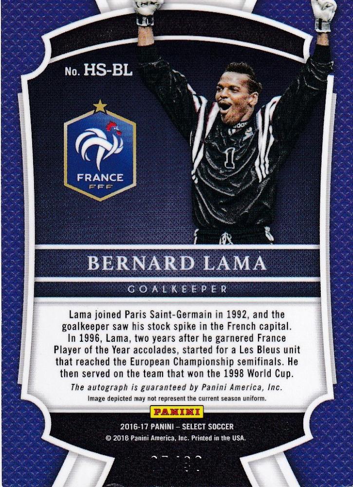 ミントモール Mint 浦和店 16 17 Panini Select France Bernard Lama Historic Signatures Tie Dyeパラレル版 07 30