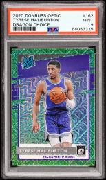 2020-21 Panini Donruss Optic Choice Tyrese Haliburton #162 RC Dragon【PSA MINT 9】 Sacramento Kings