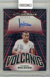2023-24 Panini Obsidian Soccer Florent Malouda Red Pulsar  Auto 【33/49】 France