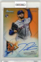 2021 Bowman Sterling David Peterson Prospect Autographs Orange Refractors【32/75】 New York Mets