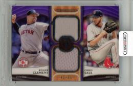 2018 TOPPS Tribute Roger Clemens/Chris Sale Dual Relics Game-Used Memorabilia #DR-CS【42/50】 Boston Red Sox
