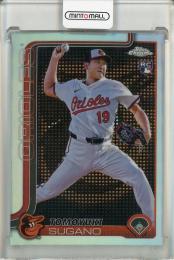 2025 Topps Chrome Tomoyuki Sugano Lightboard Logo Refractors Baltimore Orioles