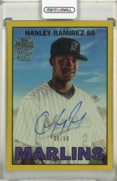 2025 Topps Archives Hanley Ramirez 67 Topps Fan Favorites Autographs Gold Foilboard【05/50】 Florida Marlins