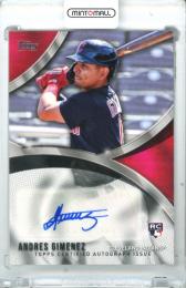 2021 Topps Baseball Japan Edition Andres Gimenez #TJA-AG Autograph Card【071/180】 Indians