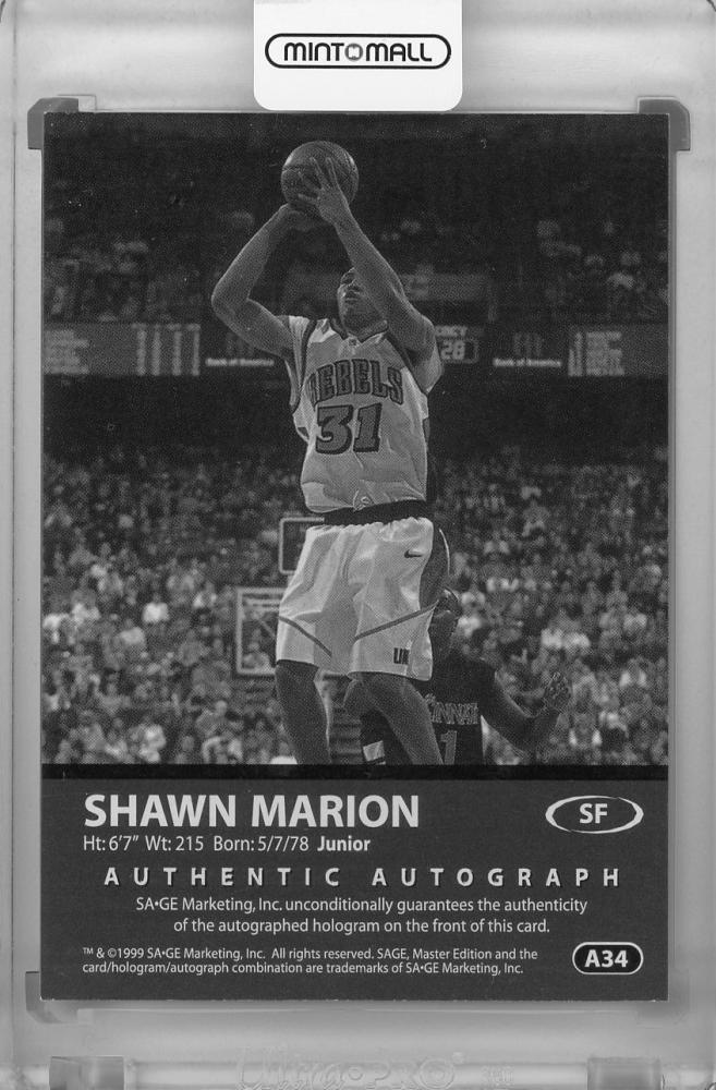 ミントモール / MINT 浦和店 / 1999 SAGE Shawn Marion Autographs 205/789