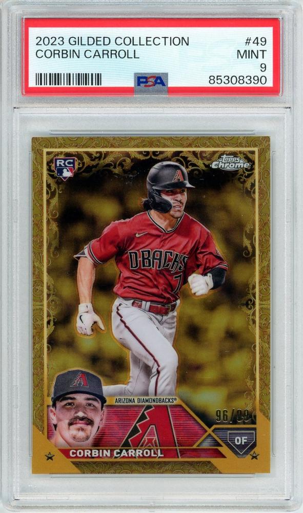 2023 Topps Gilded Collection Corbin Carroll Rookie Base /99 PSA9 MINT