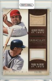 2014 PANINI Immaculate Collection Albert Pujols/Mark Mcgwire Immaculate Dual Players Memorabilia #5【15/49】 St.Louis Cardinals