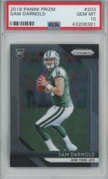 2018 PANINI PRIZM  New York Jets Sam Darnold Base  Rookie  #203 【PSA10】