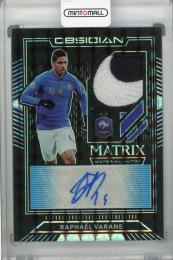 2019-20 Panini Obsidian France Raphael Varane Matrix Material Autos Blue Finite(1of1!) 1/1