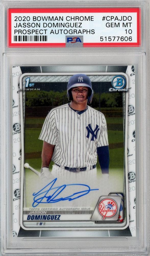 2020 TOPPS BOWMAN CHROME #CPA-JDO Prospect Autographs PSA10 Jasson 