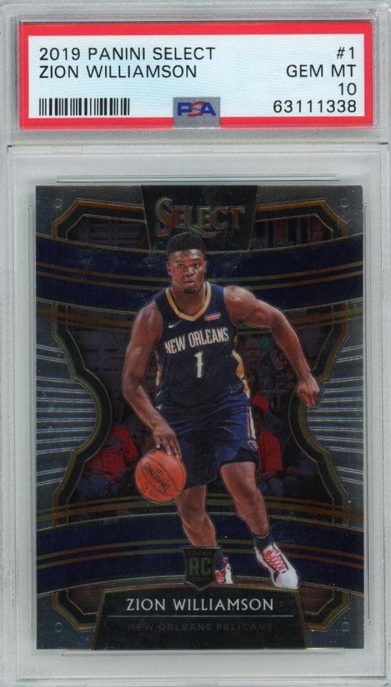 2019-20 Panini Select Zion Williamson Base #1 RC 【PSA10】 New Orleans Pelicans