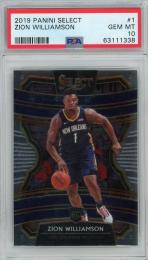 2019-20 Panini Select Zion Williamson Base #1 RC 【PSA10】 New Orleans Pelicans