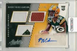 2018 Panini Absolute Football Marquez Valdes-Scantling Autograph Patch【12/49】 Green Bay Packers