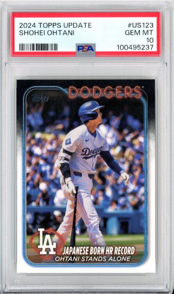 2024 Topps Update Series Shohei Ohtani #US123 Japanese Born HR Record【PSA10】 Dodgers