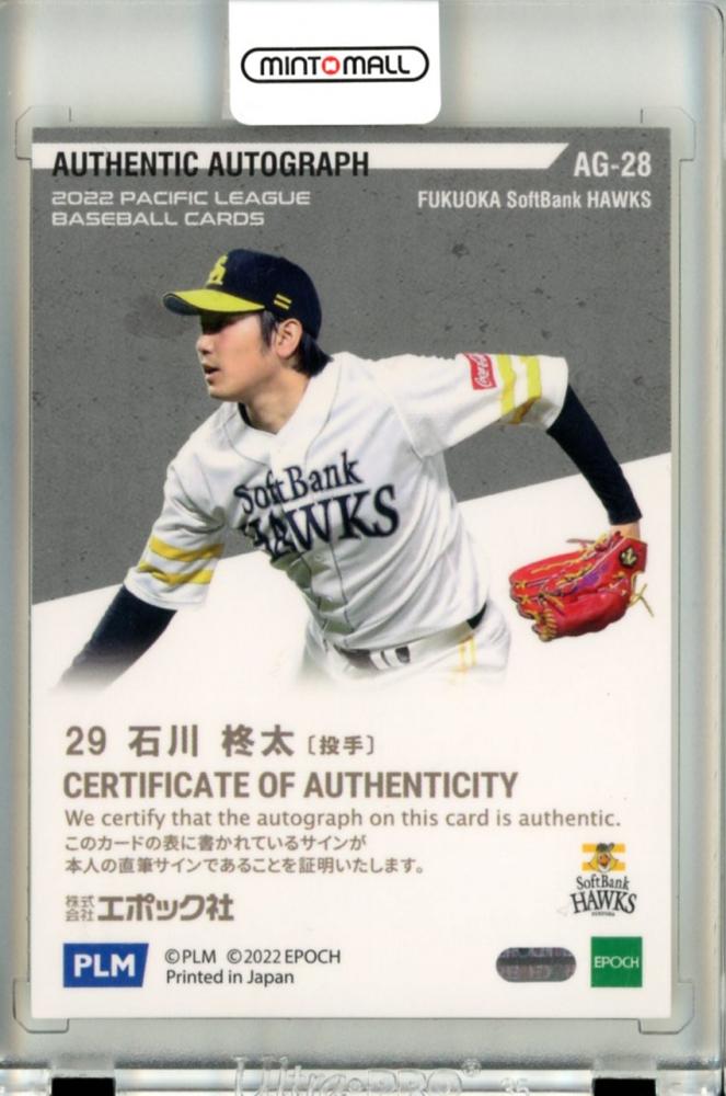 買い誠実 ソフトバンク 石川柊太 サインカード