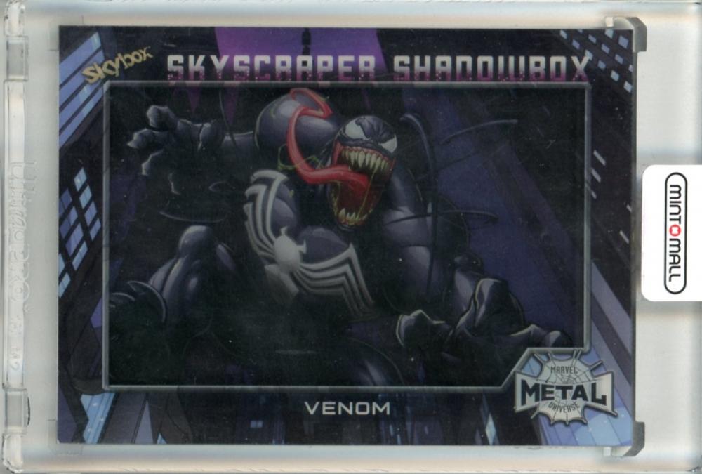 2022 Upper Deck Marvel Metal Universe Spider-Man Venom #SS24 Skyscraper Shadow Box