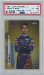 2020 TOPPS Chrome Formula 1 70th Anniversary Gold Refractors #7 / LANDO NORRIS (McLaren F1 Team) [PSA8/NEAR MINT-MINT]