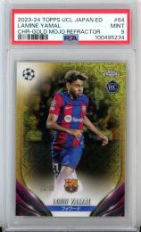 2023-24 Topps UEFA Champions League Japan Edition Lamine Yamal #64 RC Chrome Gold Mojo Refractors【23/50】【PSA9】 FC Barcelona