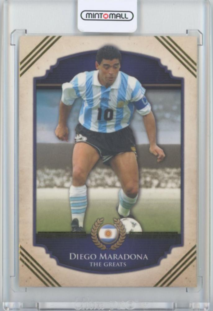 Carte Collector Diego Maradona 2011 Futera World Football Unique The Greats Red /450 - PSA 6