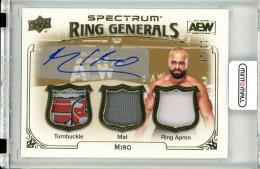 2021 UPPER DECK AEW SPECTRUM  Miro Ring Generals Relics Autographs 12/16