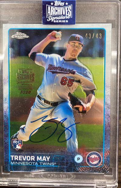 ミントモール Mint 池袋店 Topps Archives Signature Active Baseball Minnesota Twins Trevor May Buyback Autographs Lastナンバー 43 43 ミントモール Mint 池袋店 Topps Archives Signature Active Baseball Minnesota Twins Trevor May Buyback Autographs Lastナンバー 43 43