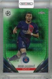 2023-24 Topps UEFA Champions League Japan Edition Kylian Mbappe Green Mojo #21 ※初期傷あり【28/99】 Paris Saint-Germain